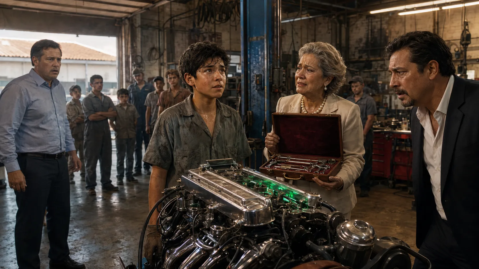The Boss Mocked a Poor Boy Over a Broken Engine — Then the Machine Revealed Who His Father Was