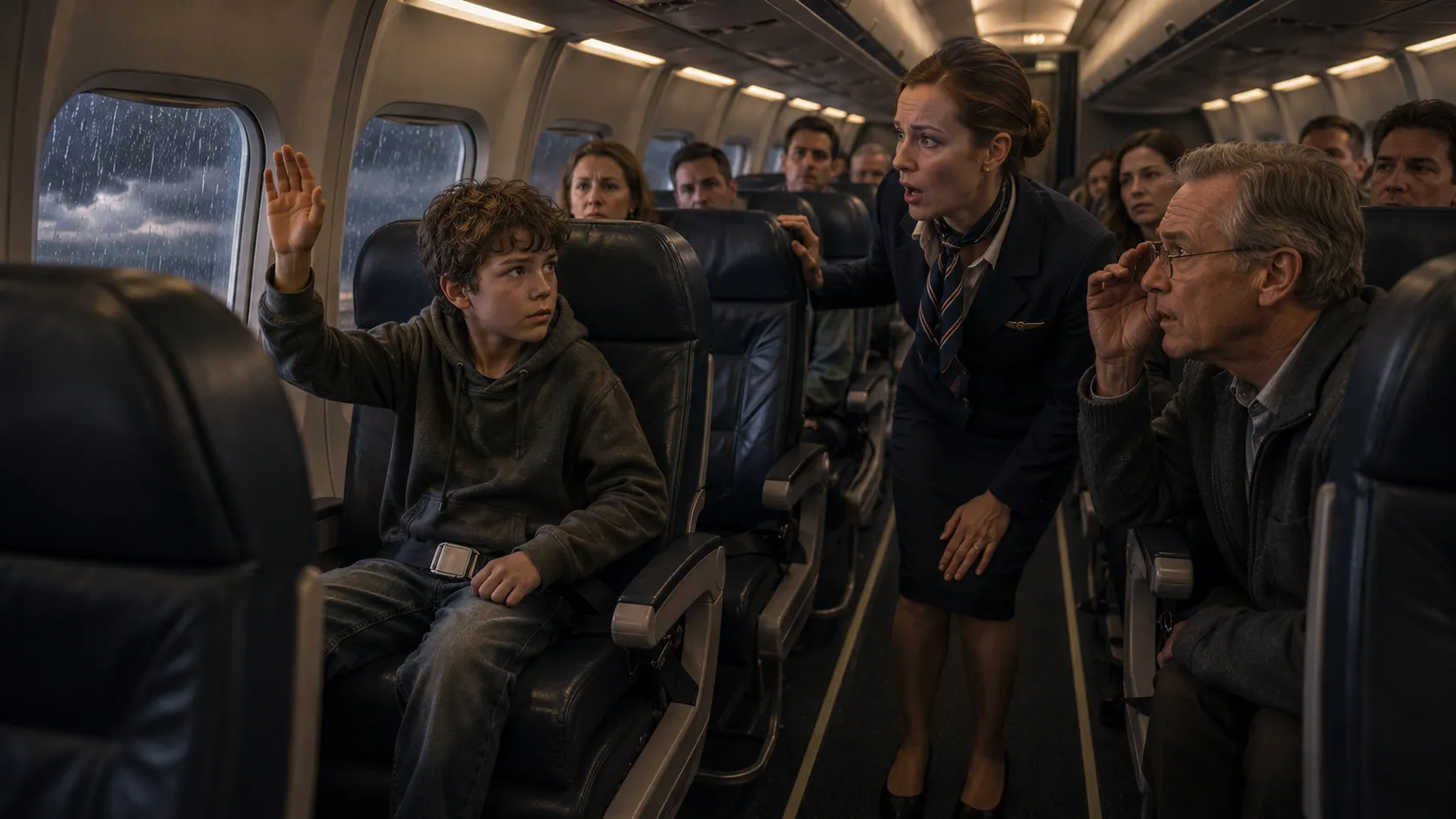 The 9-Year-Old Raised His Hand During a Plane Emergency — Then the Captain Learned Who His Father Was