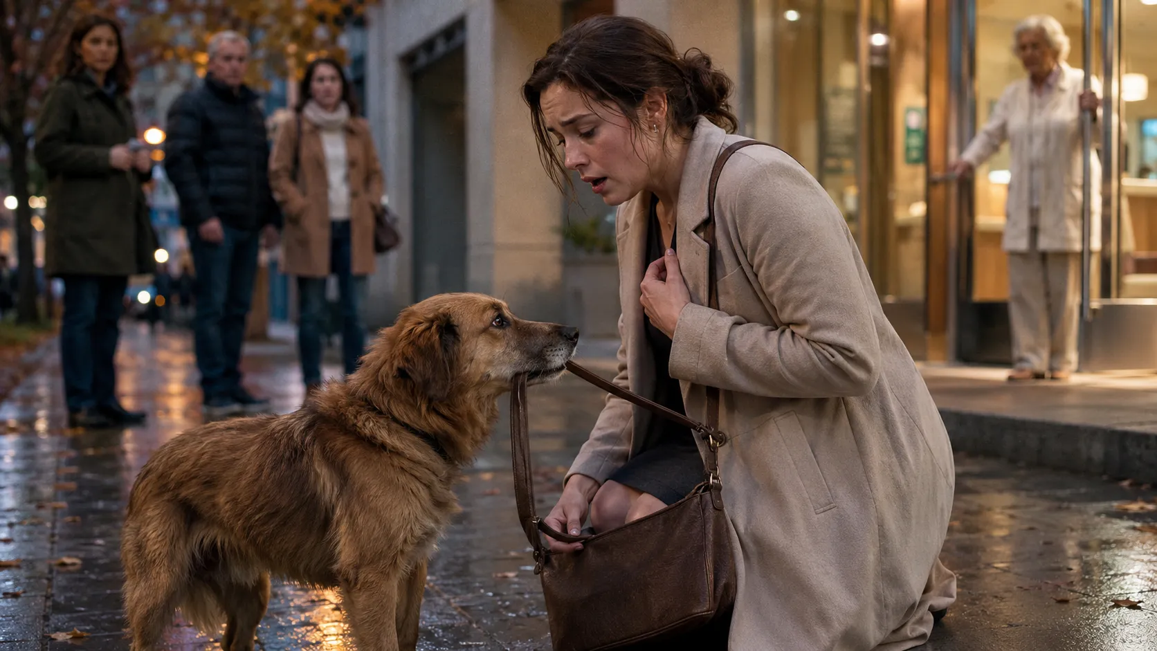 The Dog Wouldn’t Let Go of Her Bag — Then Strangers Learned Why She Was Crying