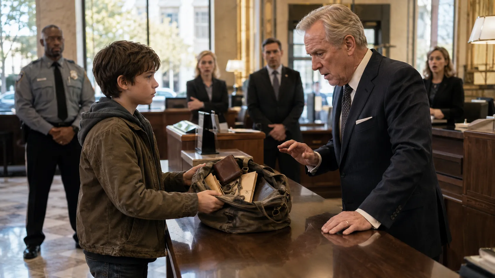 They Laughed When a Poor Boy Walked Into the Bank — Then His Cloth Bag Exposed a Six-Year Cover-Up