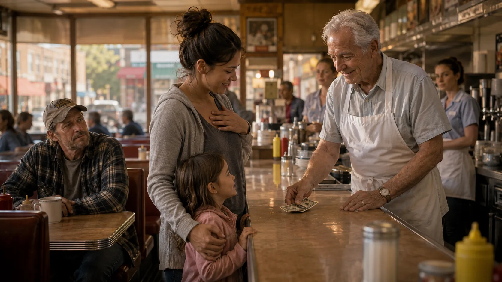 The Undercover Boss Bought a Sandwich at His Own Diner — Then He Heard Two Cashiers Plotting Against an Old Dishwasher