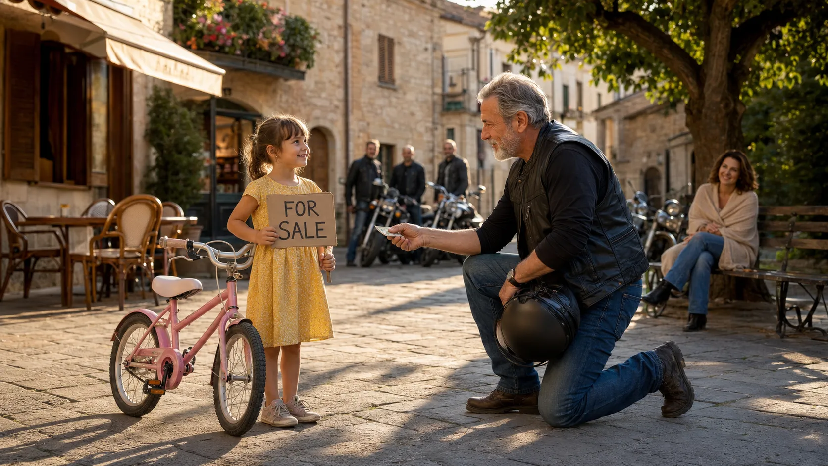 A Little Girl Tried to Sell Her Bicycle to Feed Her Mother — Then Four Bikers Found Out Who Had Taken Everything From Them