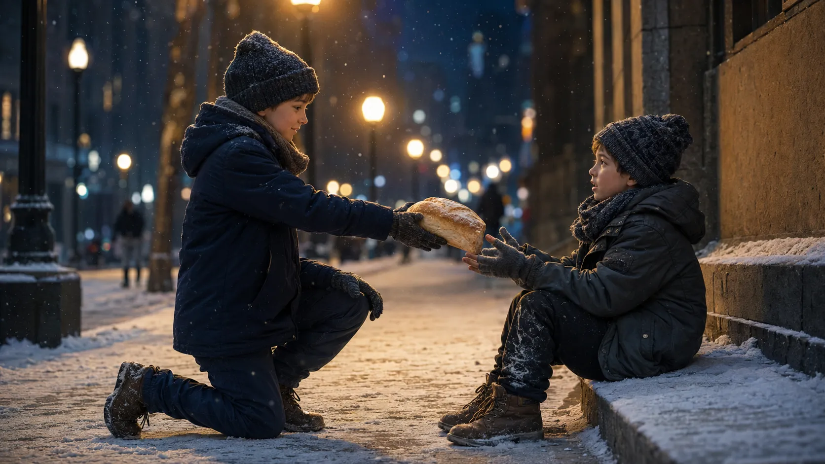 A Rich Boy Shared His Bread With a Homeless Child — Then One Small Act Changed Three Lives